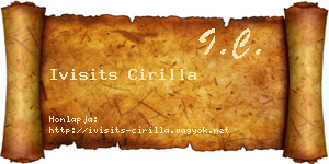 Ivisits Cirilla névjegykártya